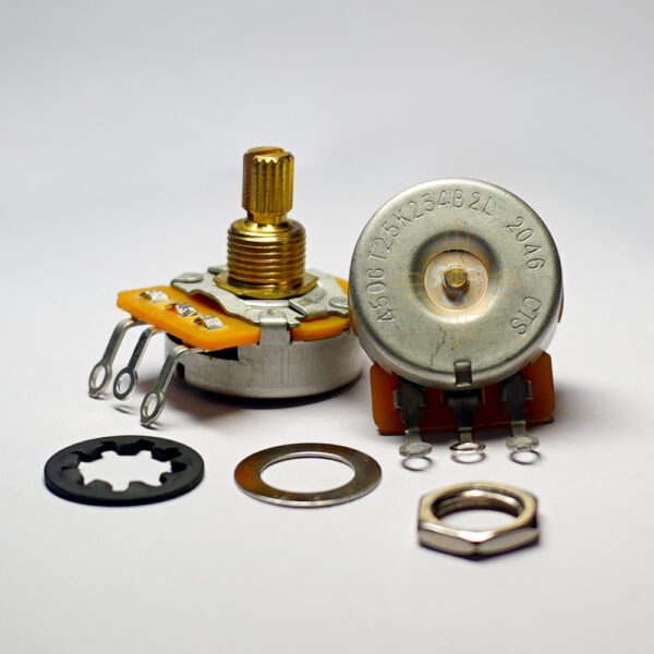 Original CTS 15mm 250K Split shaft Potentiometers (Brass)