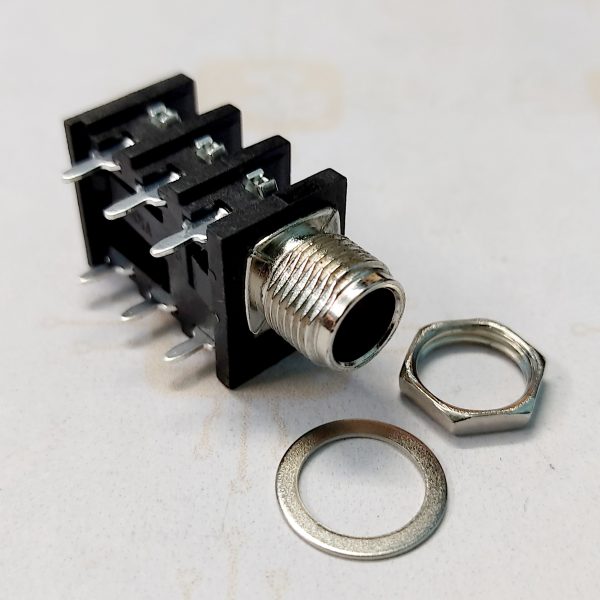 6.35mm stereo audio socket connector for guitar amplifier, amplifiers systems, headphone jack