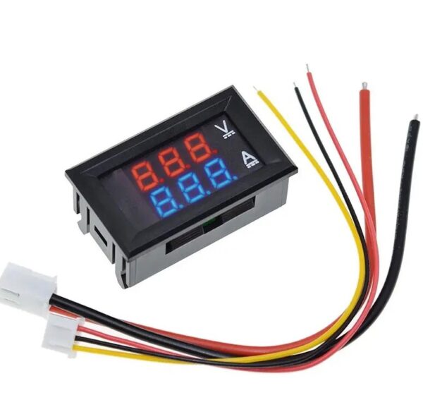Digital Voltage and Ammeter for reading voltage 0-100V and reading current 0-10A