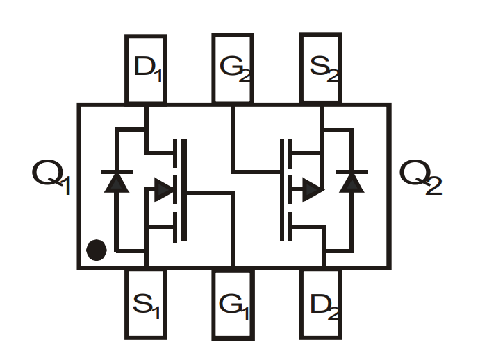 BSS8402 SMD Complementary N channel and P channel MOSFET